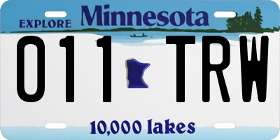 MN license plate 011TRW