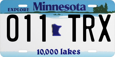 MN license plate 011TRX