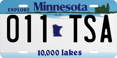 MN license plate 011TSA