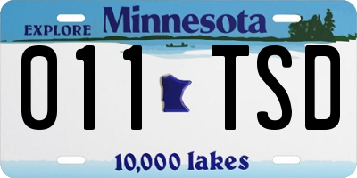 MN license plate 011TSD
