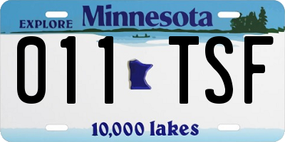 MN license plate 011TSF
