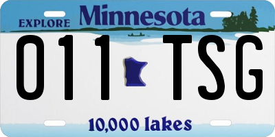 MN license plate 011TSG