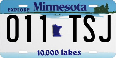 MN license plate 011TSJ