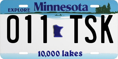 MN license plate 011TSK