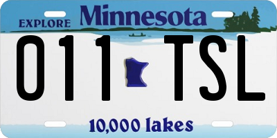 MN license plate 011TSL