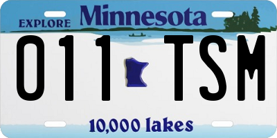 MN license plate 011TSM