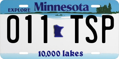 MN license plate 011TSP