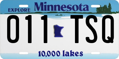 MN license plate 011TSQ