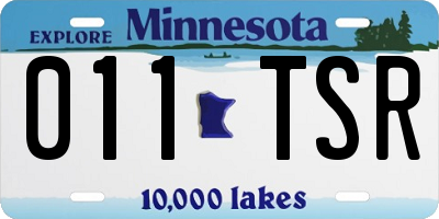 MN license plate 011TSR