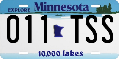 MN license plate 011TSS