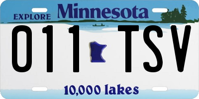 MN license plate 011TSV
