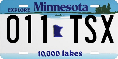 MN license plate 011TSX