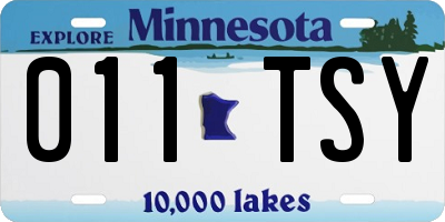 MN license plate 011TSY