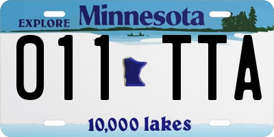 MN license plate 011TTA