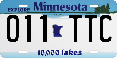 MN license plate 011TTC