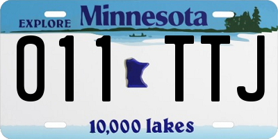 MN license plate 011TTJ