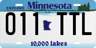 MN license plate 011TTL