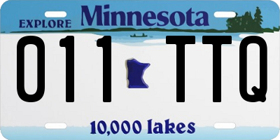 MN license plate 011TTQ