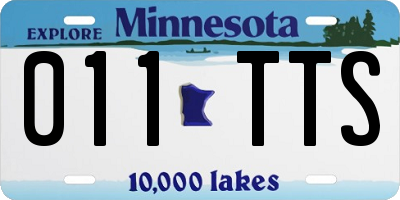 MN license plate 011TTS