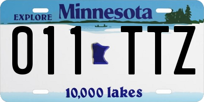 MN license plate 011TTZ