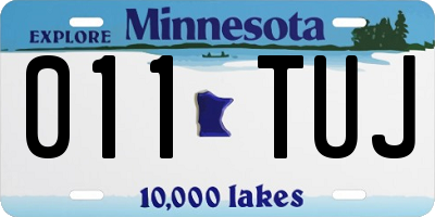MN license plate 011TUJ