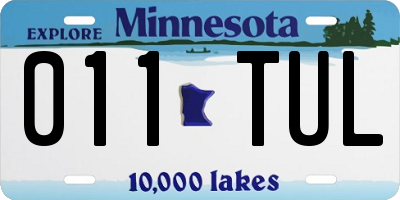 MN license plate 011TUL