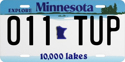 MN license plate 011TUP