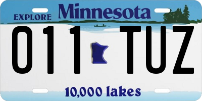 MN license plate 011TUZ