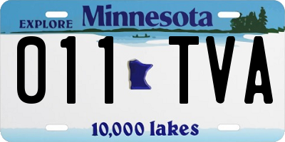 MN license plate 011TVA