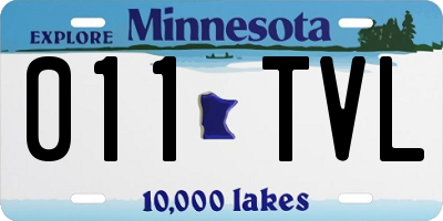 MN license plate 011TVL