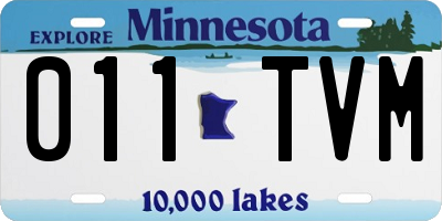 MN license plate 011TVM