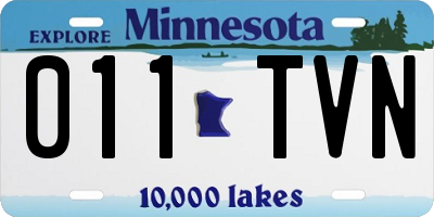 MN license plate 011TVN