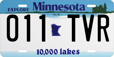 MN license plate 011TVR