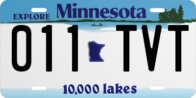 MN license plate 011TVT