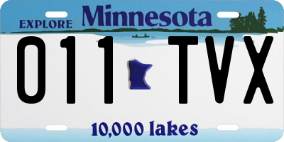 MN license plate 011TVX