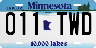 MN license plate 011TWD