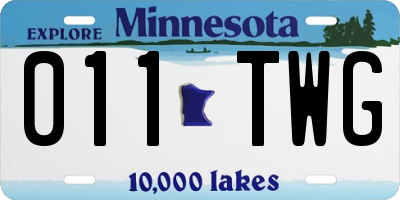 MN license plate 011TWG