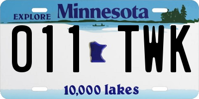 MN license plate 011TWK