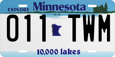 MN license plate 011TWM