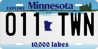 MN license plate 011TWN