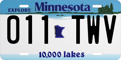 MN license plate 011TWV