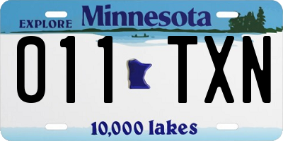 MN license plate 011TXN