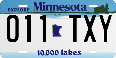 MN license plate 011TXY