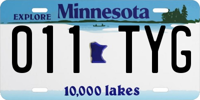 MN license plate 011TYG