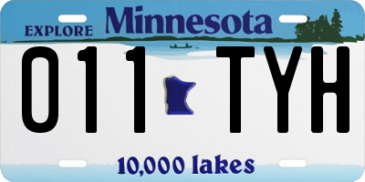 MN license plate 011TYH