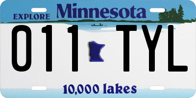 MN license plate 011TYL