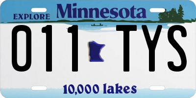 MN license plate 011TYS