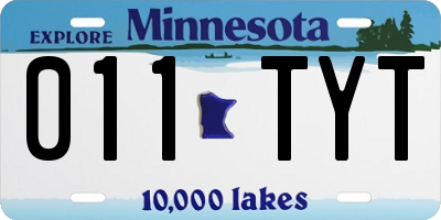 MN license plate 011TYT