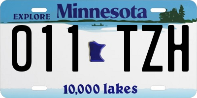 MN license plate 011TZH
