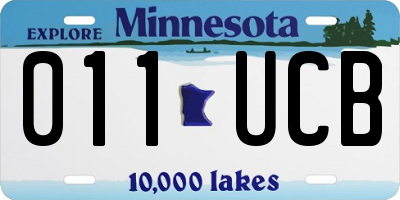 MN license plate 011UCB